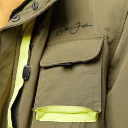 Sean John Script Logo Multifunctional Jacket olive/bright yellow