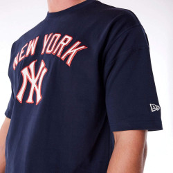 Tričko New Era MLB New York Yankees Rib Infill Navy Oversized T-Shirt tmavomodré
