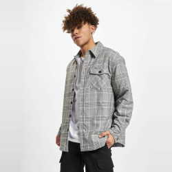 Pánska károvaná košeľová bunda Cayler & Sons Plaid Out Quilted Shirt Jacket čierno-biela