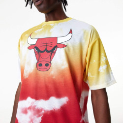 Tričko New Era Chicago Bulls NBA Sky All Over Print Red Oversized T-Shirt červené