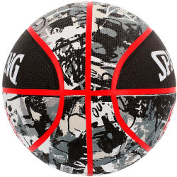 Spalding Black Red Graffiti Rubber Basketball (sz. 7)