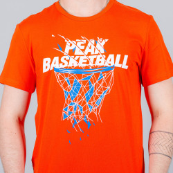 Peak Basketball Round Neck T-Shirt Bright Orange