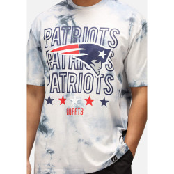 Re:Covered NFL Patriots Go Pats Dark Blue Tie Dye Relaxed T-Shirt