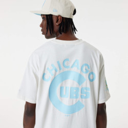 Unisex tričko New Era Chicago Cubs MLB Pastel White Oversized T-Shirt biele