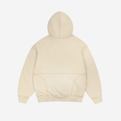 Mikina Jacker Rough Garment Dyed Premium Hoodie Zip béžová