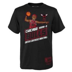 Mitchell & Ness Nba The Dunk Ss Ctn Tee Chicago Bulls Rodman Dennis Black