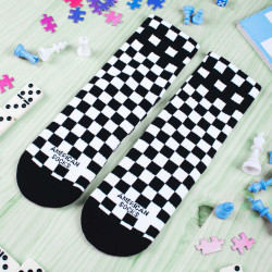 Ponožky American Socks Checkerboard B/W - Ankle High
