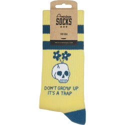 American Socks Don't grow up - Mid high Yellow/Blue