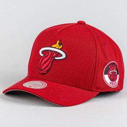 Šiltovka Mitchell & Ness Miami Heat NBA Double Clutch Pro Snapback červená