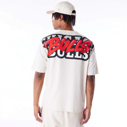 Tričko New Era NBA Chicago Bulls Wordmark Stone Oversized T-Shirt krémová biela
