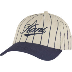 Šiltovka Karl Kani Cursive Varsity Pinstripe Baseball Cap krémová biela
