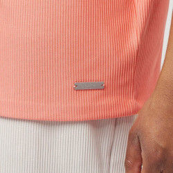 Sean John Metall Logo Plissee Tee coral