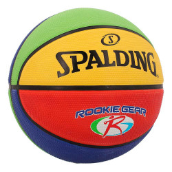 Spalding Rookie Gear Multi Color Rubber Basketball (sz. 4)