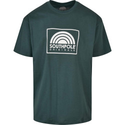 Southpole Square Logo Tee bottlegreen