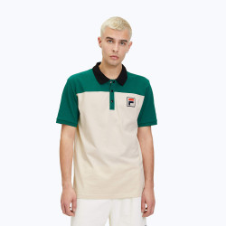 Fila LIANSHAN blocked polo shirt Antique White-Aventurine