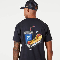 NEW ERA tričko MLB Stadium food graphic tee NEW YORK YANKEES Blue