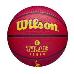 Wilson Nba Player Icon Outdoor Basketball Trae Young Red (Sz. 7)
