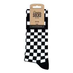 Ponožky American Socks Checkerboard B/W - Mid High