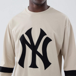 Tričko NEW ERA New York Yankees MLB Light Beige Oversized Long Sleeve T-Shirt béžové