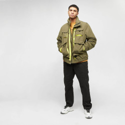 Sean John Script Logo Multifunctional Jacket olive/bright yellow