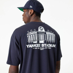 Tričko New Era New York Yankees MLB Stadium Graphic Blue Oversized T-Shirt tmavomodré