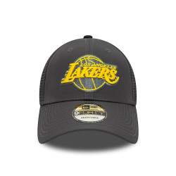 New Era NBA LA Lakers Home Field Grey 9FORTY Trucker Cap Grey