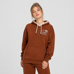 Dámska mikina s kapucňou Peak Right (Fleece Hoodie) hnedá