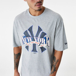 New Era New York Yankees MLB Arch Logo Graphic Grey Oversized T-Shirt