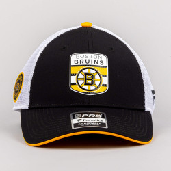 Fanatics NHL Draft Cap Boston Bruins Authentic Pro Draft Structured Trucker-Podium Black/White
