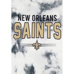 Re:Covered NFL Saints New Orleans Grey Tie Dye Relaxed T-Shirt