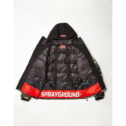 Sprayground Down Jacket Check Camo