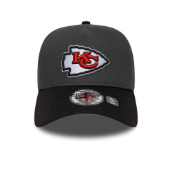 Šiltovka New Era Kansas City Chiefs NFL Charcoal 9FORTY E-Frame Adjustable Cap tmavošedá