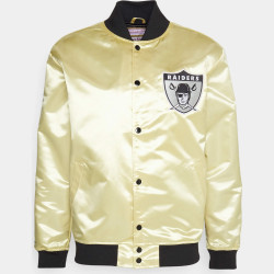 Mitchell & Ness Fashion Lw Satin Jacket Oakland Raiders Light Gold