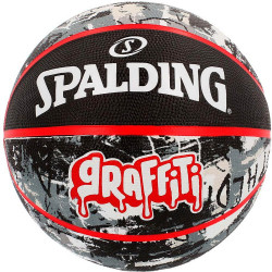 Spalding Black Red Graffiti Rubber Basketball (sz. 7)