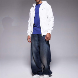 Sixth June Sj Cafe Printed Zipup Hoodie White