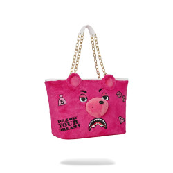 Sprayground Plush Moneybear Tote (Pink) Pink