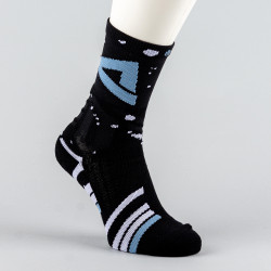 Peak Wiggins Matching Basketball Socks Black