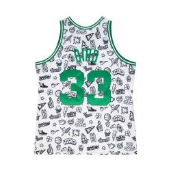 Mitchell & Ness NBA Doodle Swingman Jersey BOSTON CELTICS LARRY BIRD PATTERN / WHITE