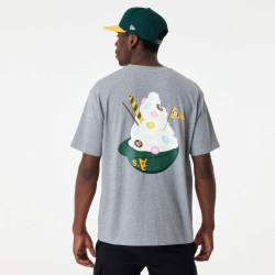 Tričko New Era Oakland Athletics MLB Ice Cream Grey Oversized T-Shirt šedé