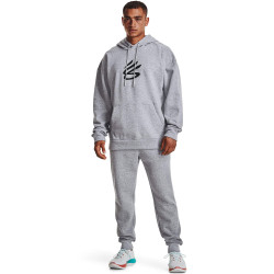 Under Armour Men's Curry Big Splash Hoodie Mod Gray Full Heather / Black