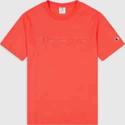 Champion Knitted Logo Crewneck T-Shirt Red