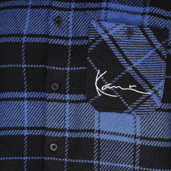 Karl Kani KK Chest Signature Heavy Flannel Shirt blue/black