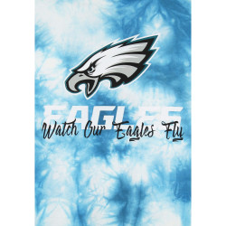 Re:Covered NFL Eagles Fly Blue Tie Dye Relaxed T-Shirt