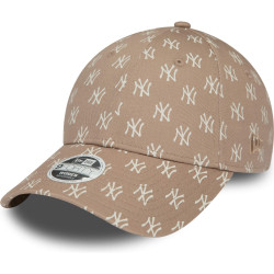 Dámska šiltovka New Era 940W MLB New York Yankees Womens Monogram Brown 9FORTY Adjustable Cap hnedá