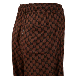 Sprayground Da Shorts Skull Checkered Brown