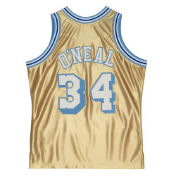 Mitchell & Ness 75th NBA Anniversary Gold Swingman Jersey LOS ANGELES LAKERS SHAQUILLE O’NEAL Gold