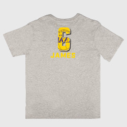 OUTER STUFF BY THE NUMBERS SS TEE LOS ANGELES LAKERS - LEBRON JAMES GREY/YELLOW