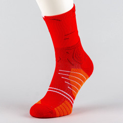 Peak Big Triangle 3 Basketball Socks Red