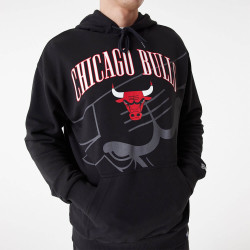 New Era NBA Chicago Bulls NBA Logo Black Pullover Hoodie Black