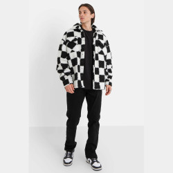 Sixth June Oversized Square Sherpa Jacket Bkwh